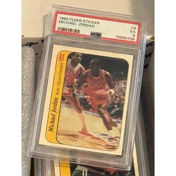 1986-87 FLEER BASKETBALL COMPLETE SET 1-132 11 stickers PSA Jordan Barkley Magic - Picture 4 of 16